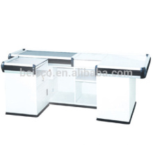 High quality checkout belt,checkout counter with conveyor belt,design checkout counter